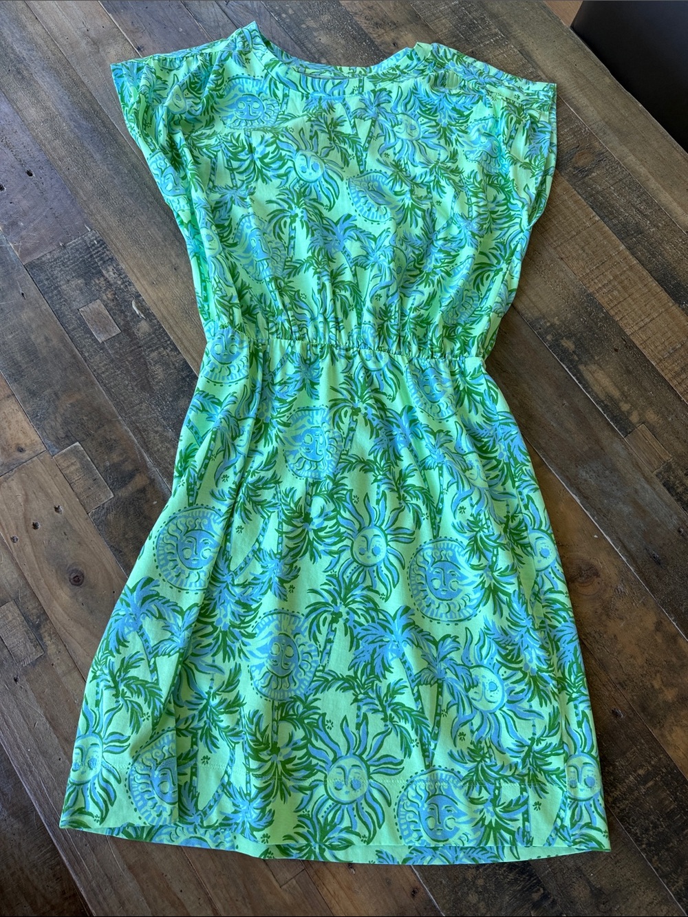 Lilly Pulitzer Mint & Kelly Green Tropical Print Dress